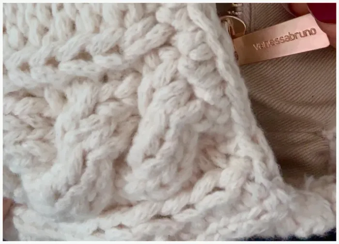 Sac Moon Vanessa Bruno blanc écru en laine - très bon état - photo numéro 5
