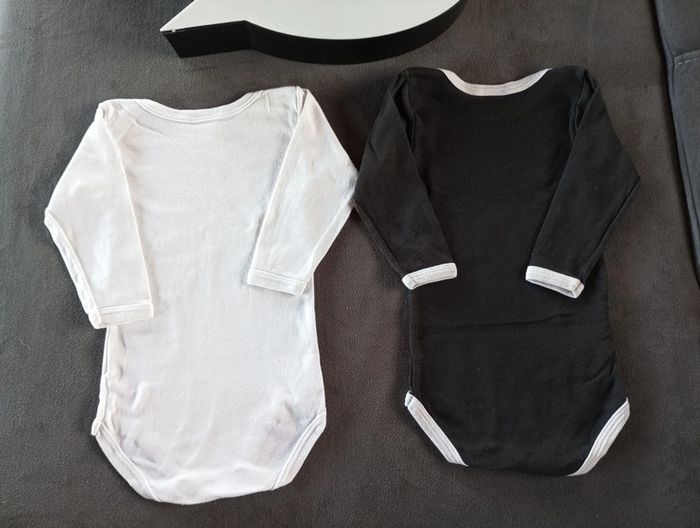 Lot de 2 bodies manches longues Mixte 6 mois couronne ancre Petit bateau 100% coton - photo numéro 5