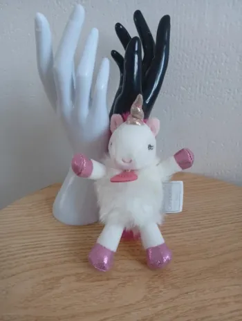 Unicorn doudou et compagnie peluche licorne paillettes