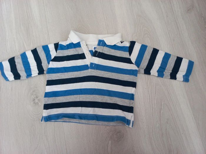 Polo manches longues 9 mois Mots d'enfants