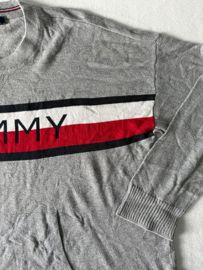 Sweat Pull gris Tommy Hilfiger homme taille XL en très bon état - photo numéro 3
