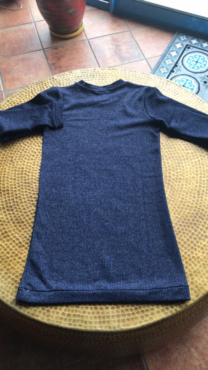 Le petit Marcel robe bleu argenté taille 12 ans vestido - photo numéro 7