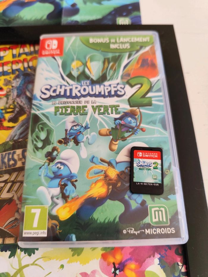 Les Schtroumpfs 2 le prisonnier de la pierre verte Nintendo switch bonus de lancement inclus - photo numéro 2
