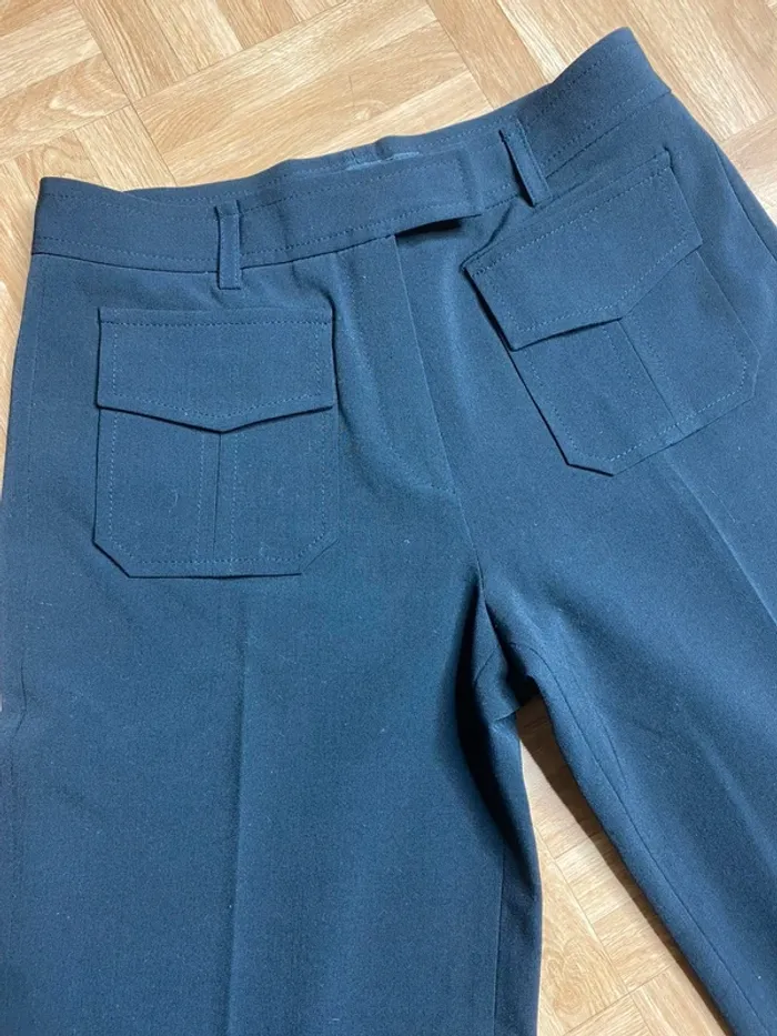Pantalon à jambes larges en laine noir vintage Loubarok - photo numéro 5