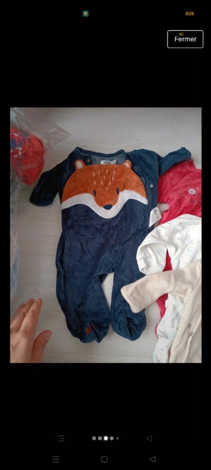 Lot pyjama body trois mois - photo numéro 3