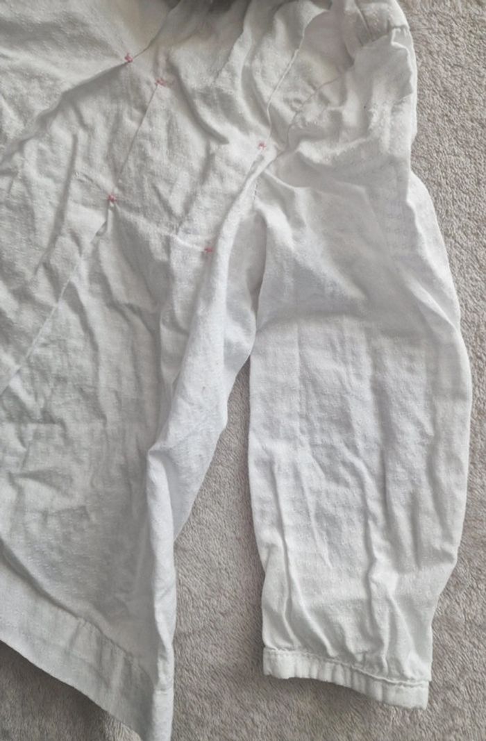 Ensemble Blouse ML légère blanche & short marine à fleurs - 18M - Sergent Major (BE avec defauts)) - photo numéro 12