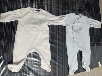 Lot de 2 pijama velours mixte 3 mois