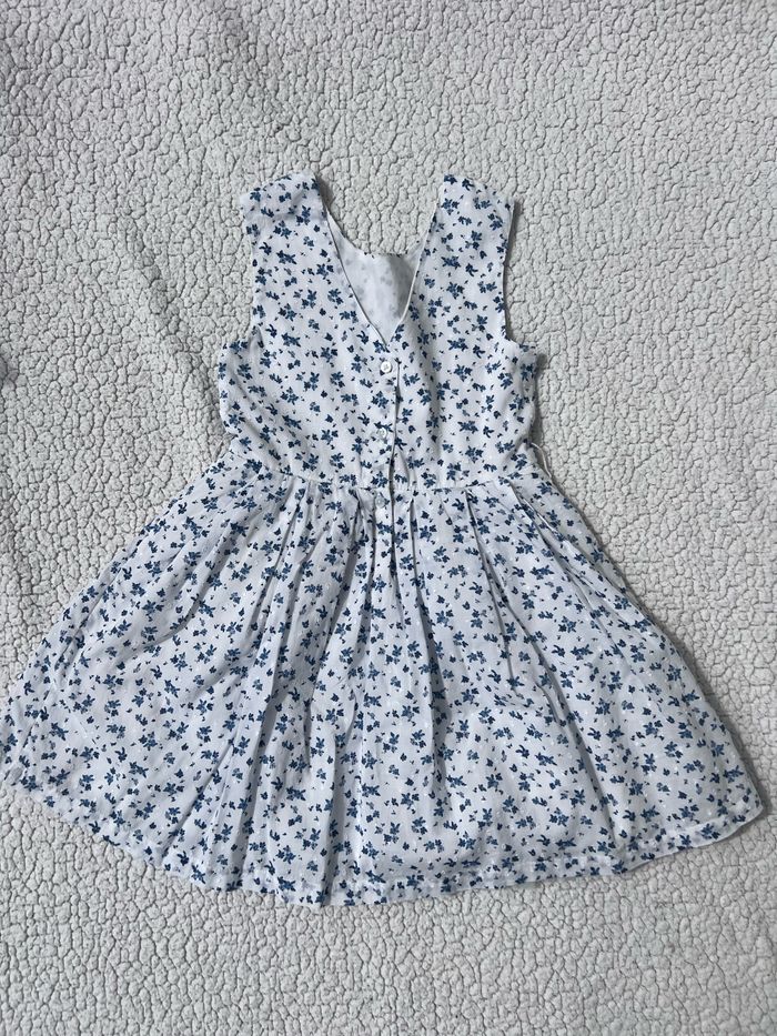 Robe de cérémonie à fleurs bleues taille 7 ans Vertbaudet - photo numéro 4