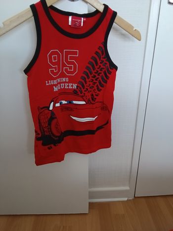 Débardeur Disney rouge et multicolore