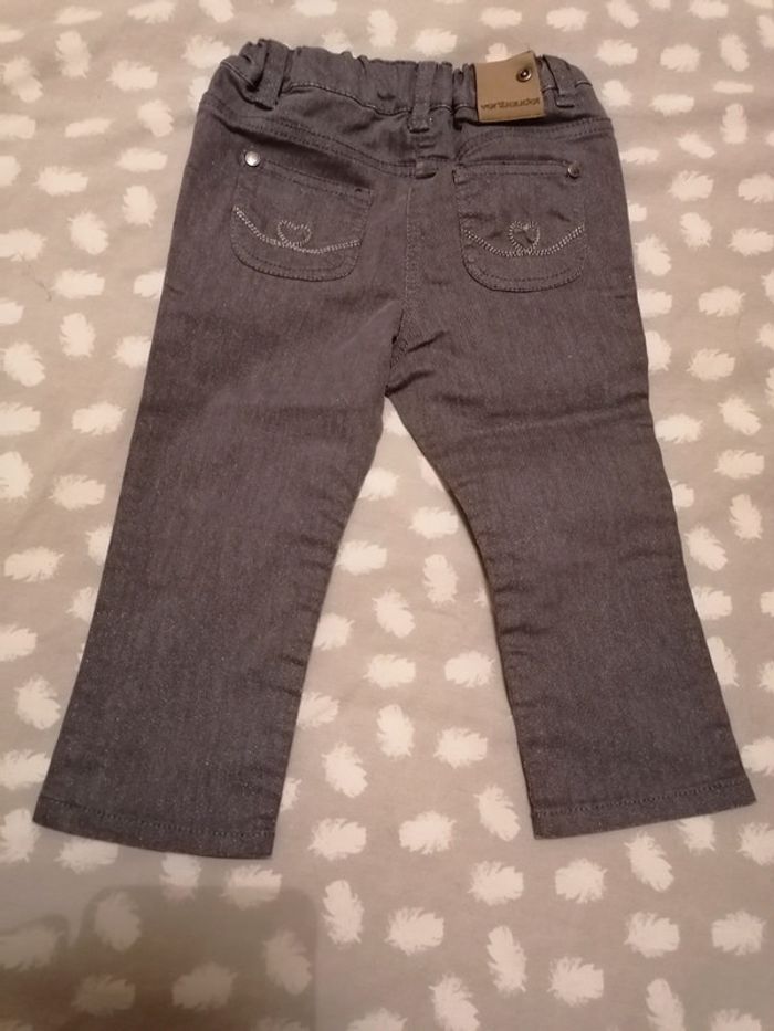 Jean gris taille ajustable Verbaudet 18 mois - photo numéro 2