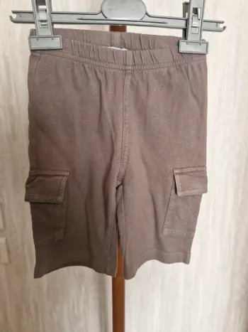 Short cargo bébé garçon 36 mois Kimbaloo marron coton
