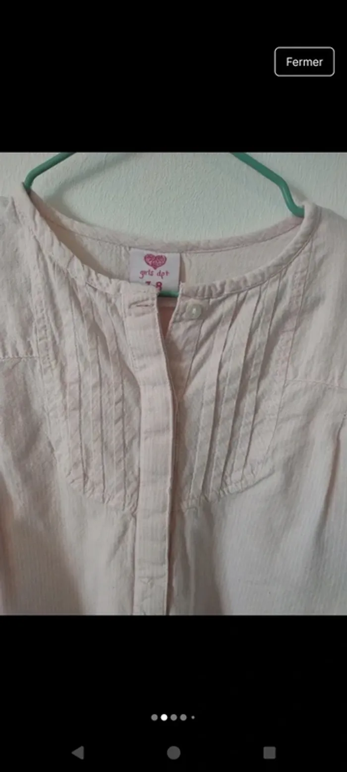 Chemise fille en 100% coton - photo numéro 2