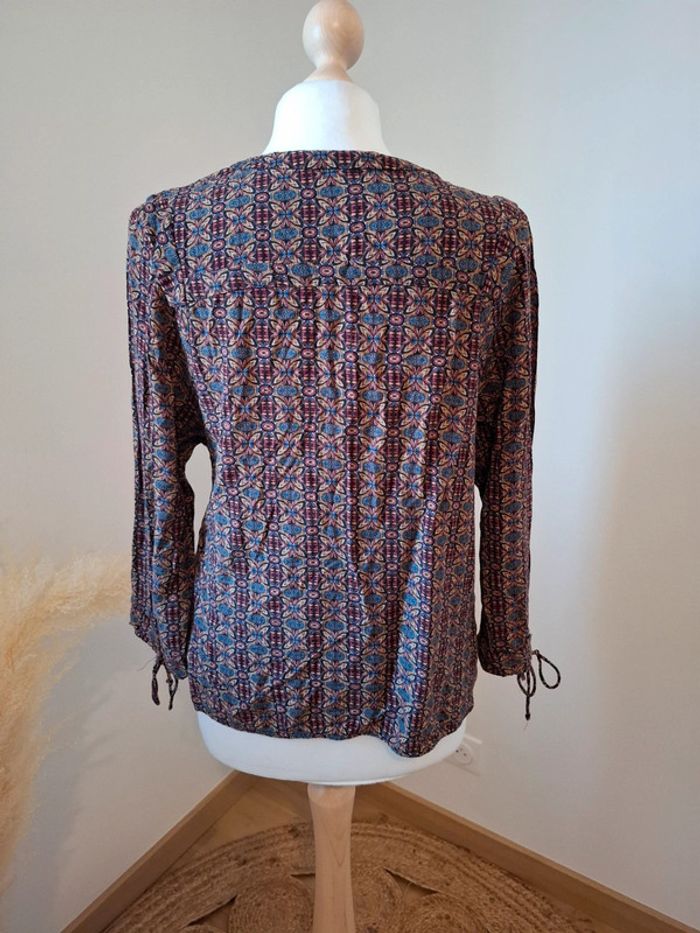 Blouse colorée à motifs Color Block taille S 36 - photo numéro 10