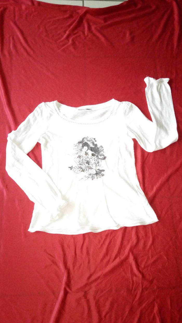 Tee-shirt blanc DDP manches longues