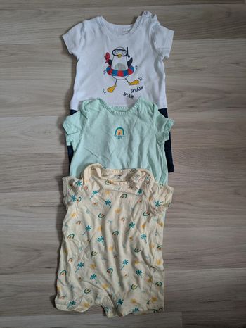 Lot de 3 combinaisons garçon 6-9 mois