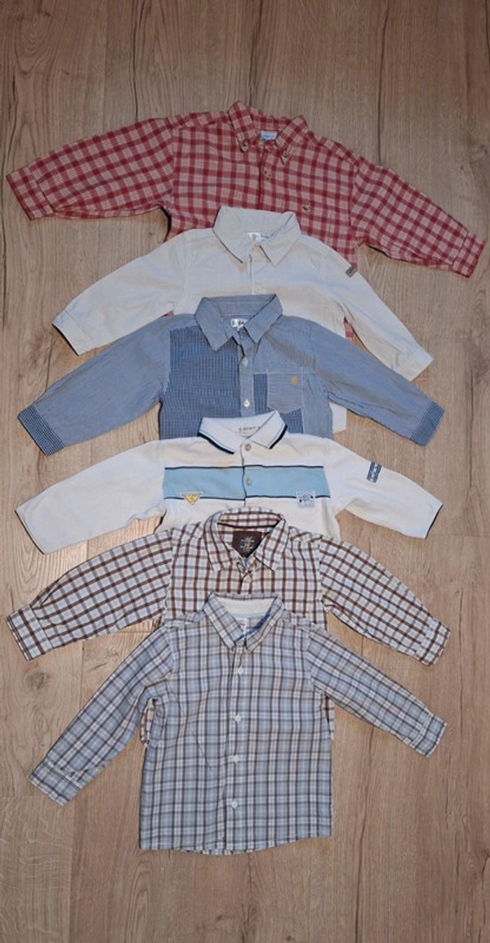 Lot 6 chemises 18mois (dont 1 neuve)