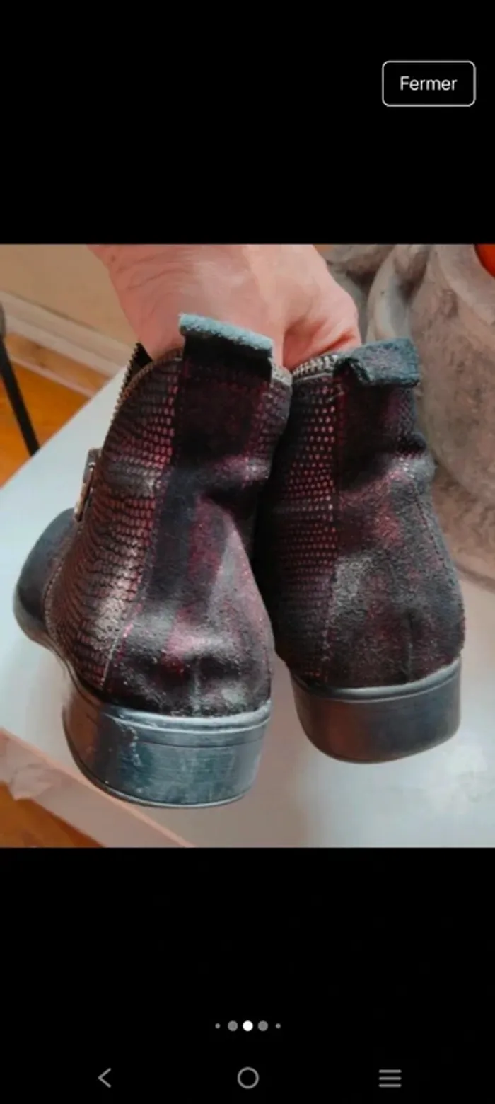 Bottines femme de marque Besson en cuir pointure 37 - photo numéro 5