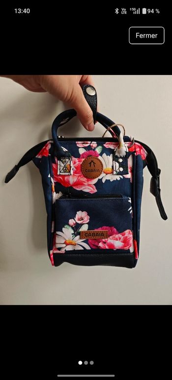 Nano bag Cabaïa marine rose 