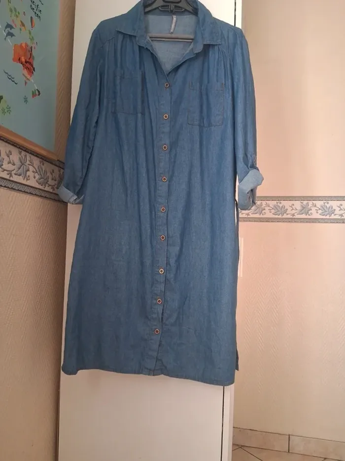 Robe chemisier denim