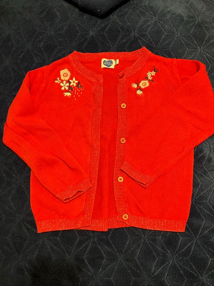Gilet floral framboise - photo numéro 2