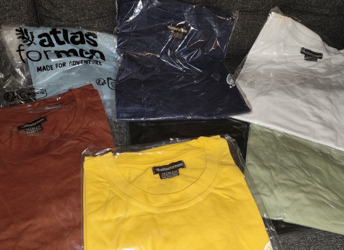 Lot de 7 t shirt en coton atlas for men adventure neuf taille 5XL - photo numéro 2