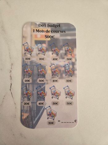 Defi budget 1 mois de courses 