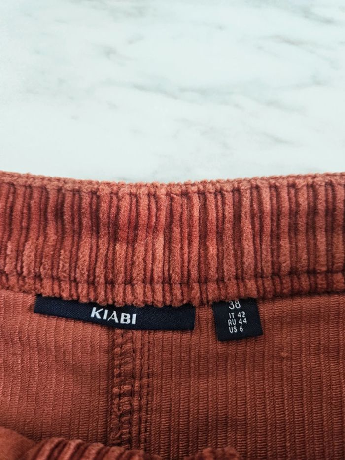 Kiabi jupe côtelée rouille taille 38 - photo numéro 3