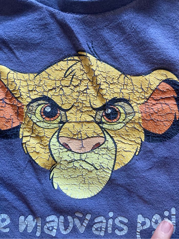 Pyjama Hiver Le Roi lion deux pièces ÉTAT SATISFAISANT  garçon  taille 8 ans couleur bleu - photo numéro 3