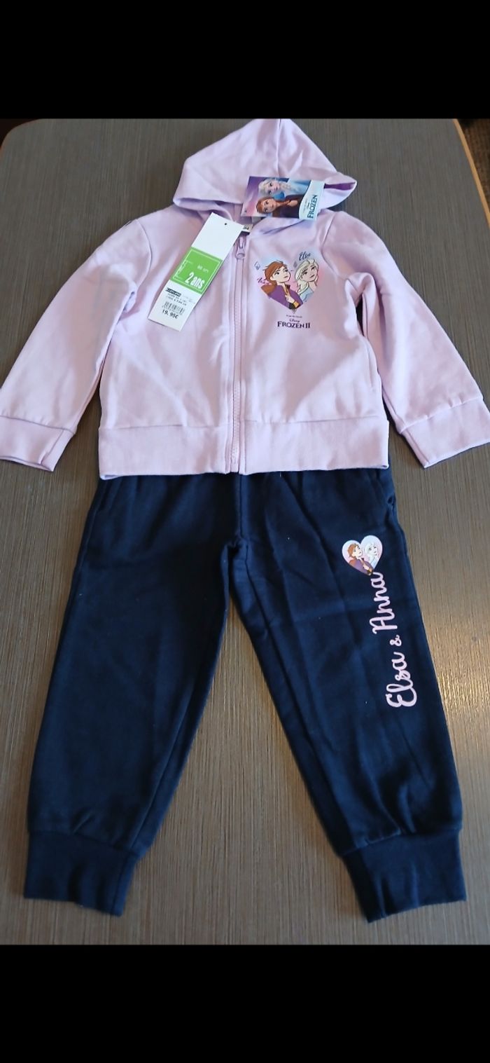 Ensemble jogging fille disney la reine des neiges 2 ans