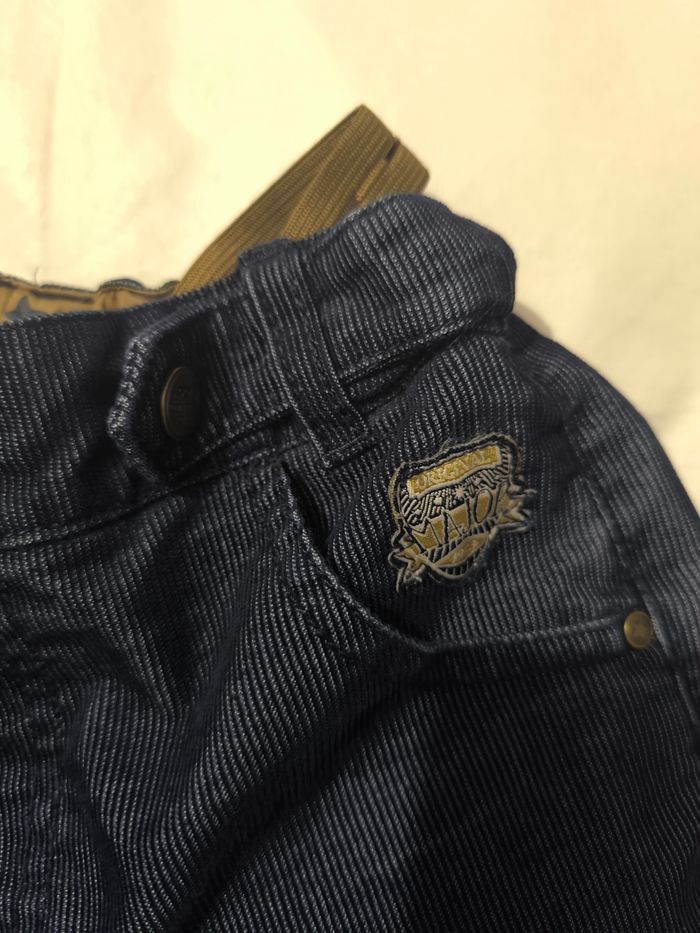 Pantalon velours côtelé bleu marine Sergent Major T 10 ans - photo numéro 5