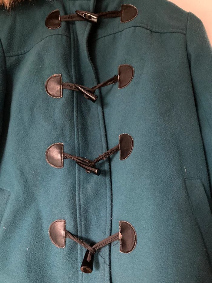 Manteau vert avec capuche taille 34-36 Blanche porte - photo numéro 2