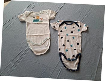 Lot de 2 bodies 6 mois Pomette neuf