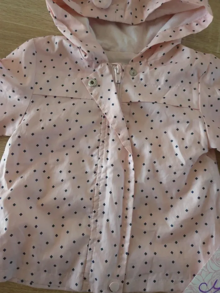 Coupe vent rose a pois 12 mois - photo numéro 2