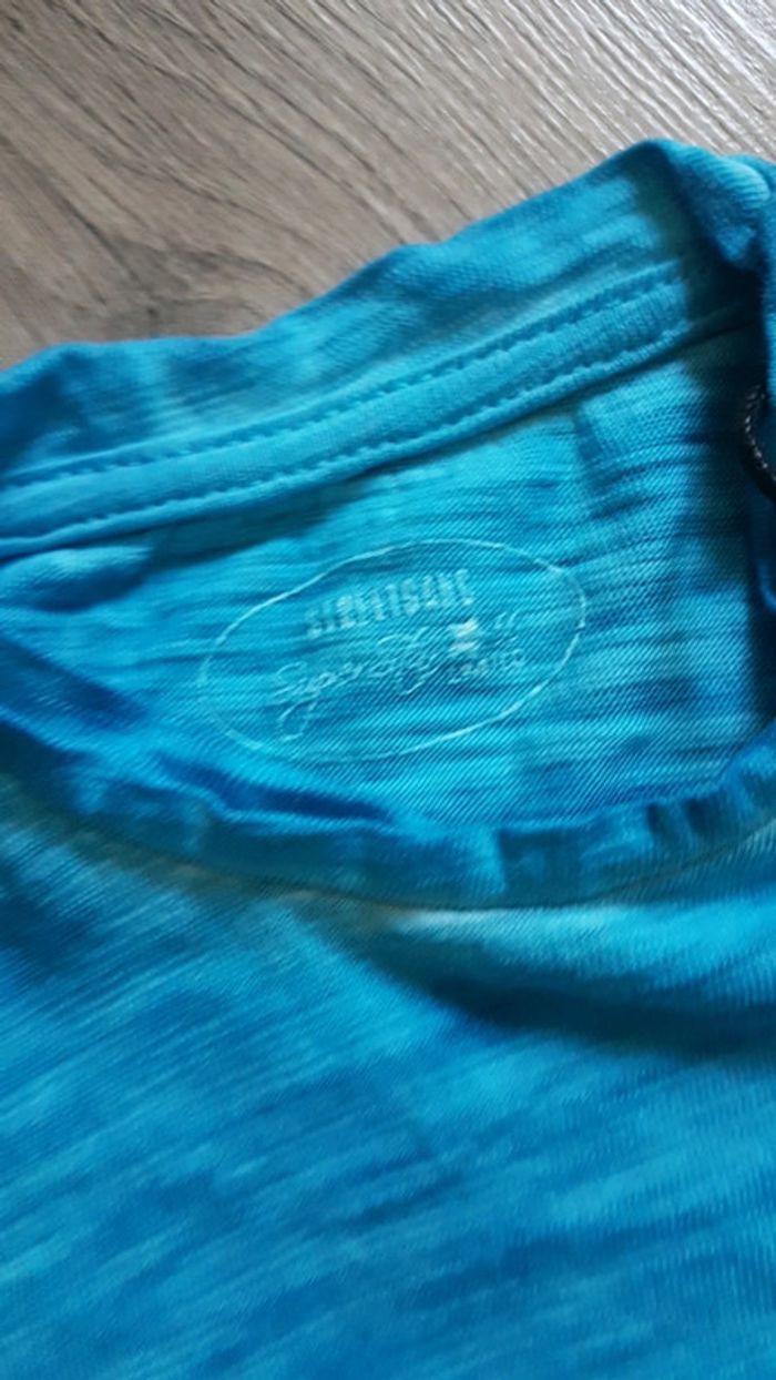 Tee-shirt turquoise 6 mois neuf tye dye - photo numéro 2