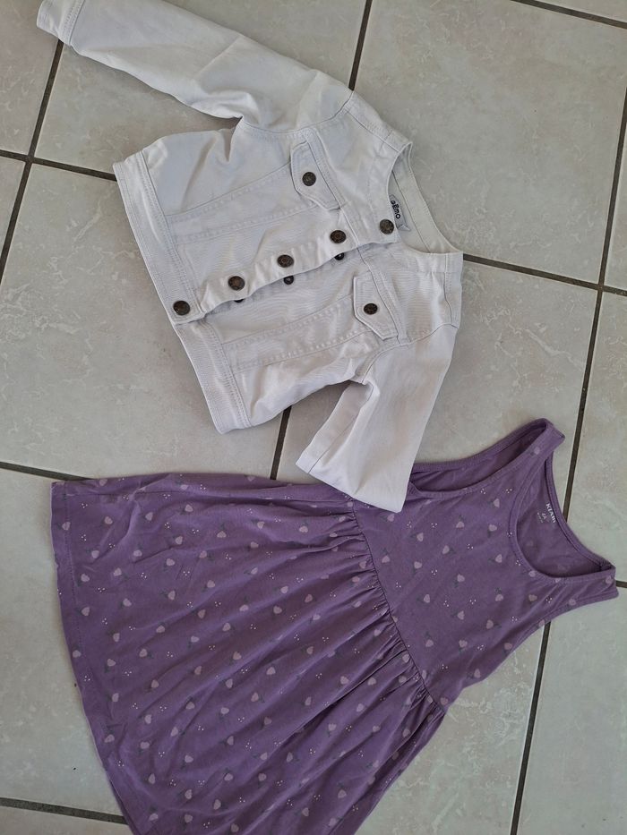Lot veste en jean et robe