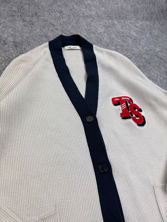 Varsity Cardigan Tunique Oversize Blanc Teddy Smith S - photo numéro 2