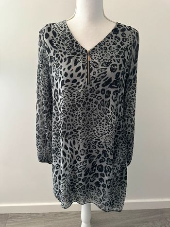 Tunique léopard grise et noire T38 M