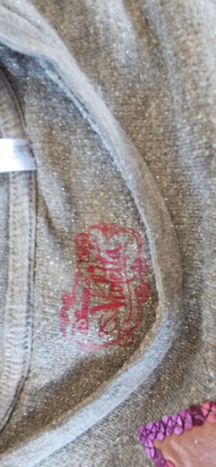Pull à manches longues, léger, gris brillant, Disney, Violetta, 6/8 ans - photo numéro 5
