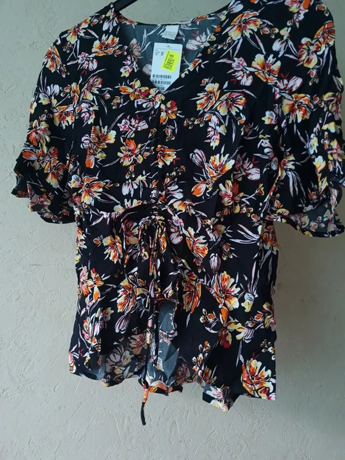 haut blouse chemise florale femme taille 36 H&M - photo numéro 8