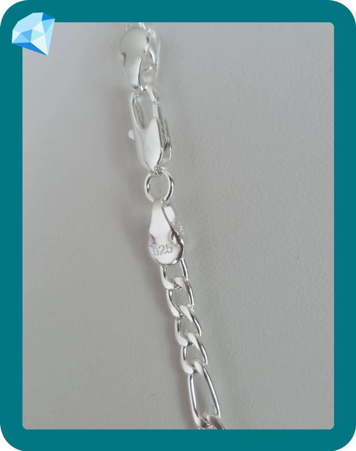 Collier maille figaro 50cm 4mm - photo numéro 4
