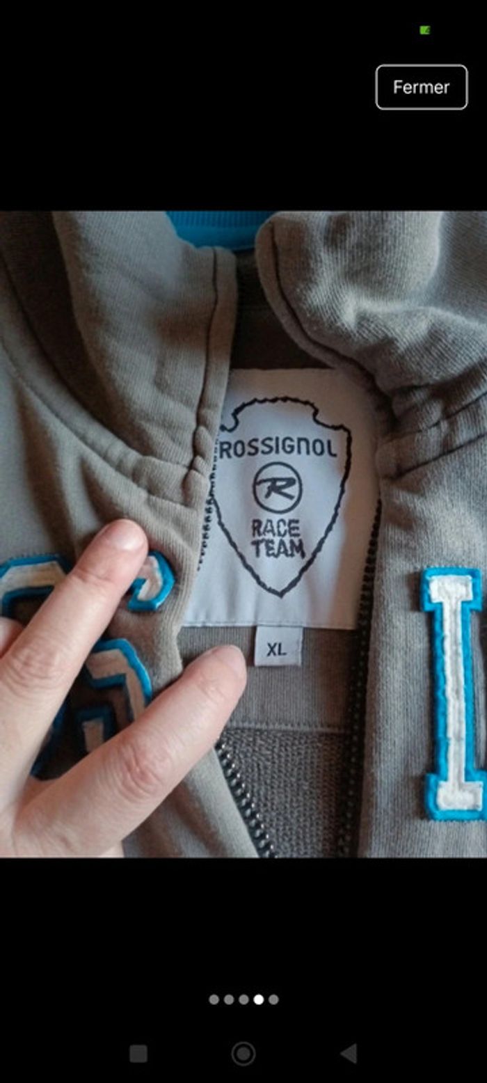 Veste gilet zippé homme Rossignol taille XL rétro vintage - photo numéro 4