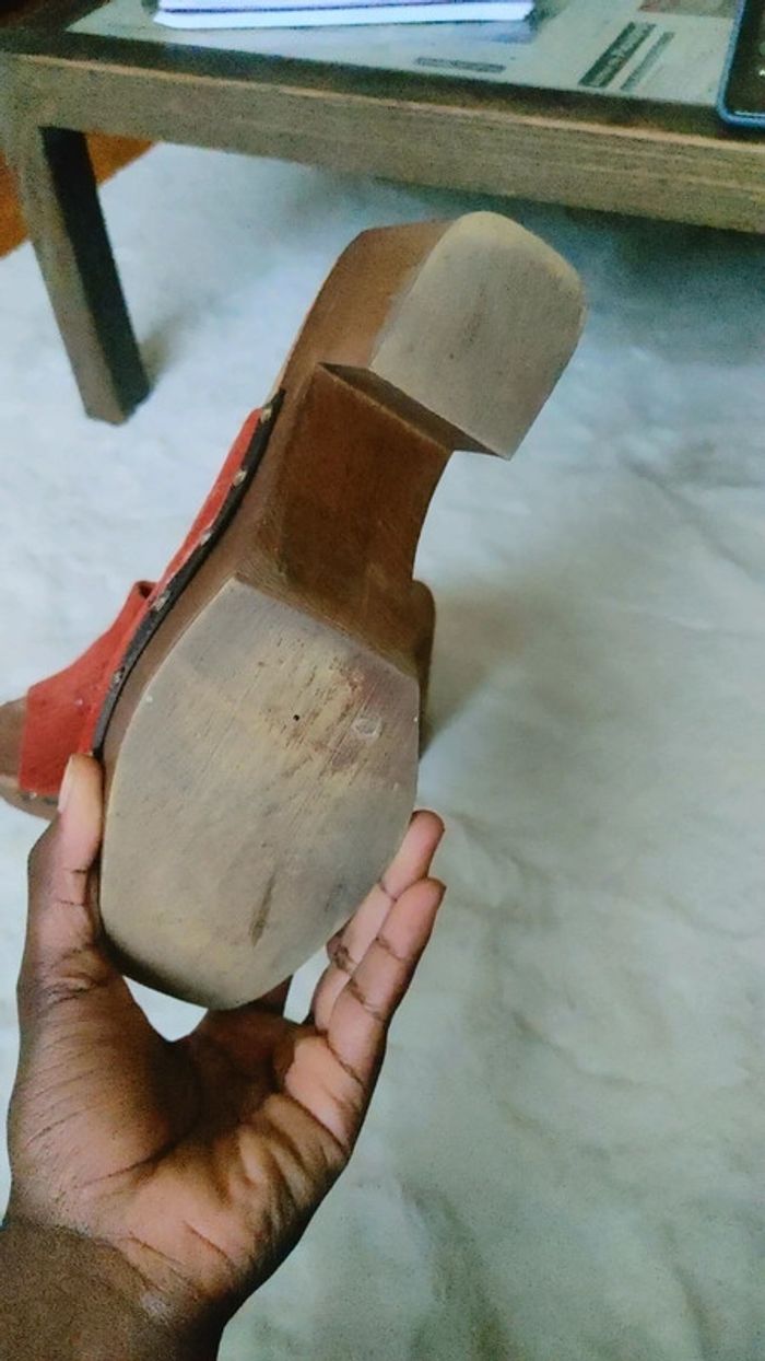 Mule plateforme en cuir daim - photo numéro 6