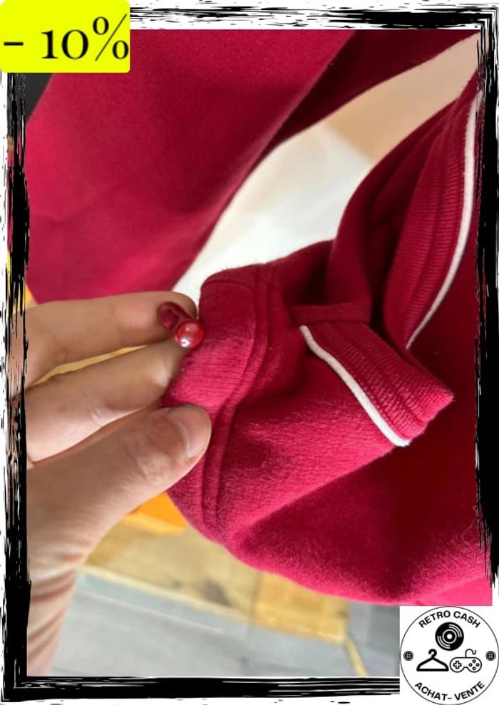 Polaire adidas vintage rouge taille 14 uk 42 f - photo numéro 5