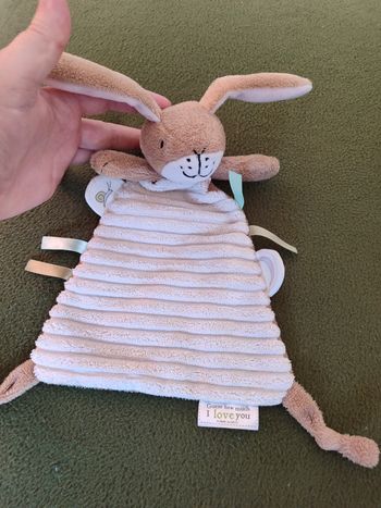 Doudou lapin marron rainbow