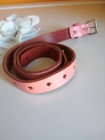 🌸Ceinture rose étoile en cuir 🌸