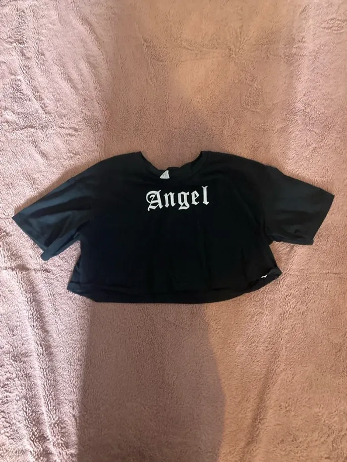 Corp top noir shein