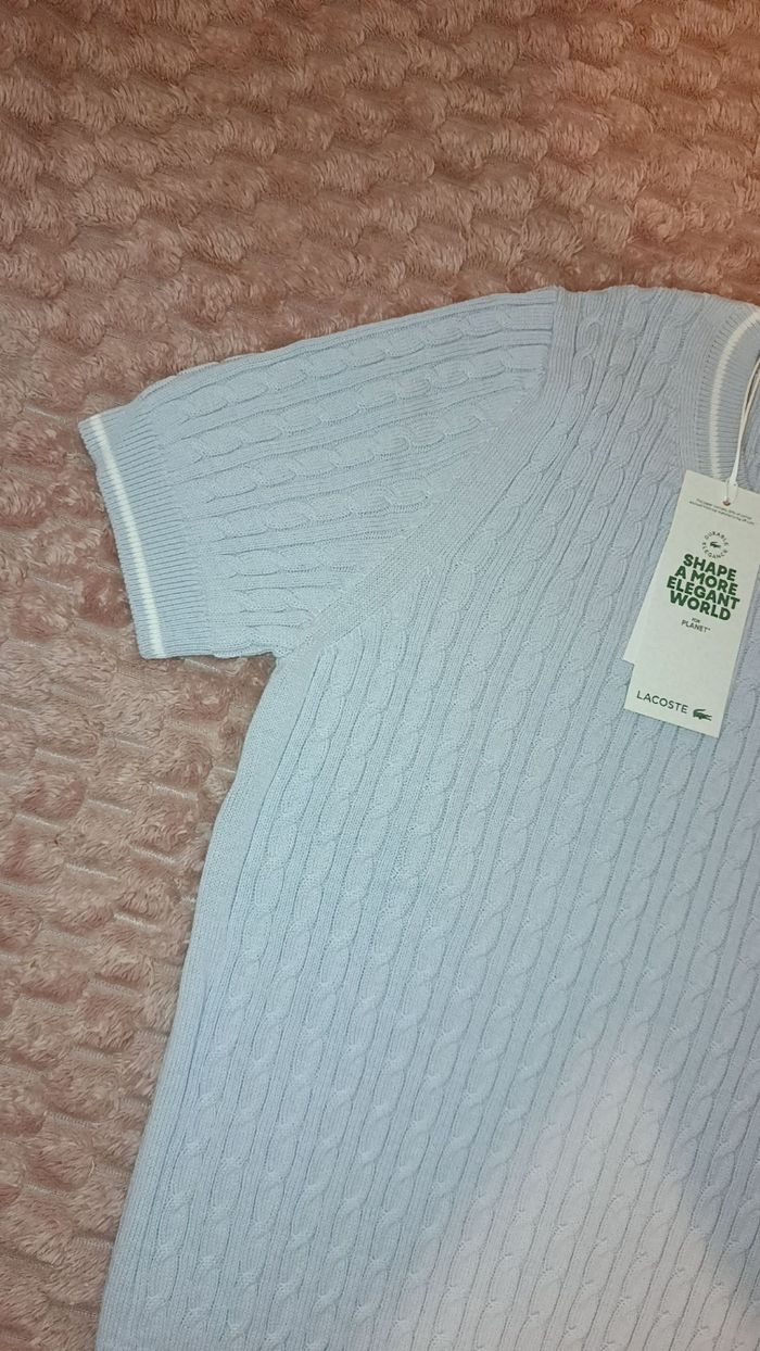 Pull torsadé lacoste manche courte - photo numéro 4