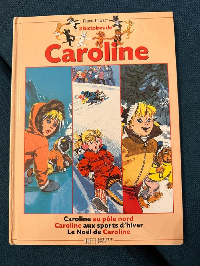 Livre 3 histoires de Caroline Pierre Probst pôle Nord sports d’hiver Noël vintage album