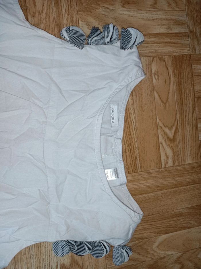 Robe fille blanche Okaïdi taille 12 ans en excellent état - photo numéro 2