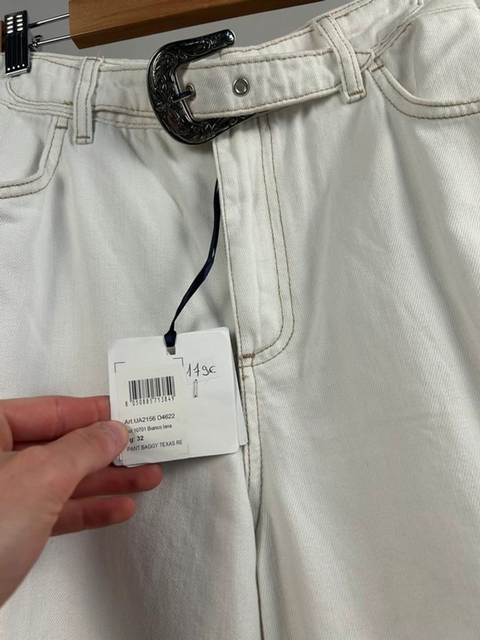 Jean blanc Baggy LiuJo W32 Neuf - photo numéro 3